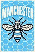 Manchester Bee (blue / white)
