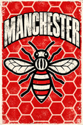 Manchester Bee (red / white / black)
