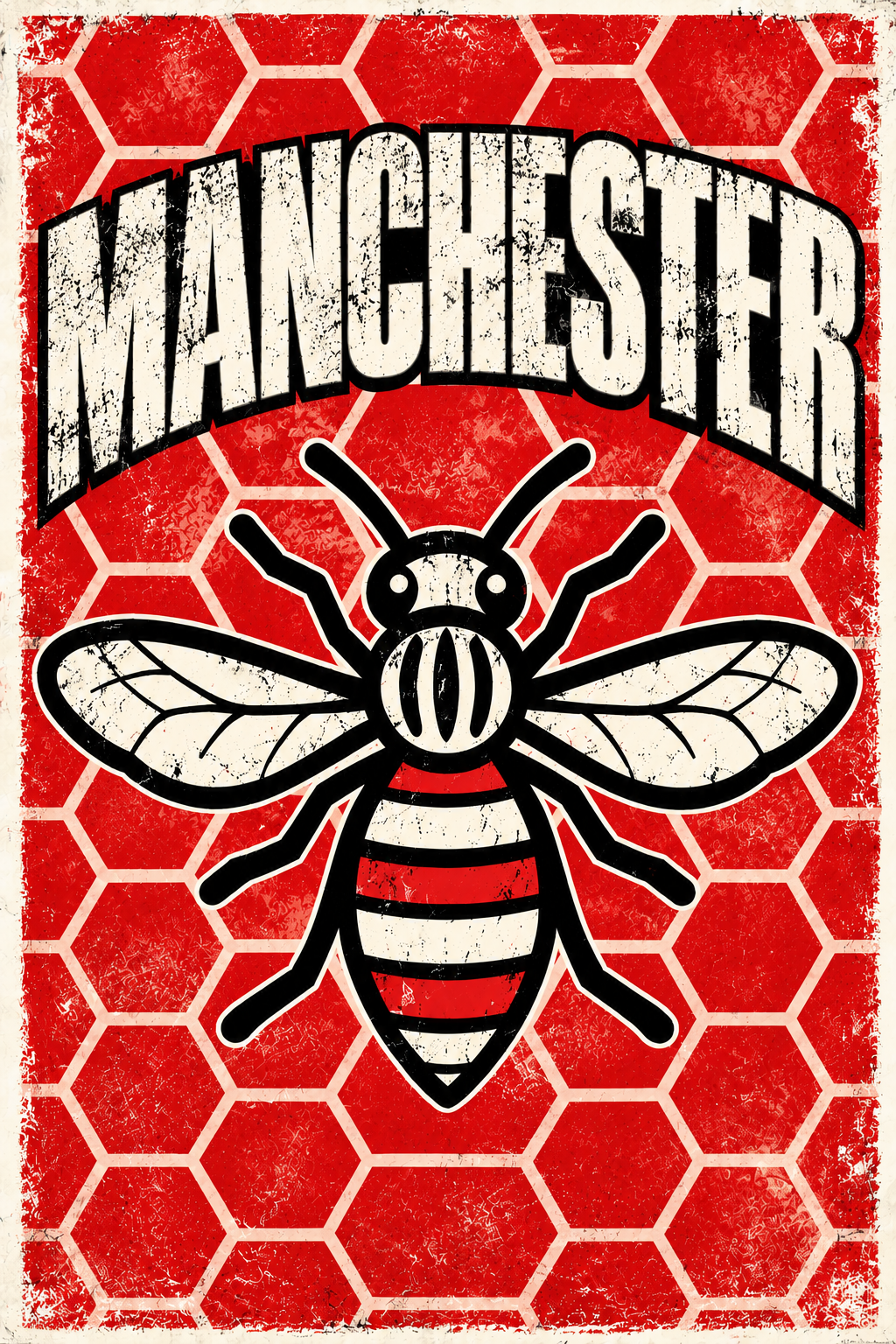Manchester Bee (red / white / black)