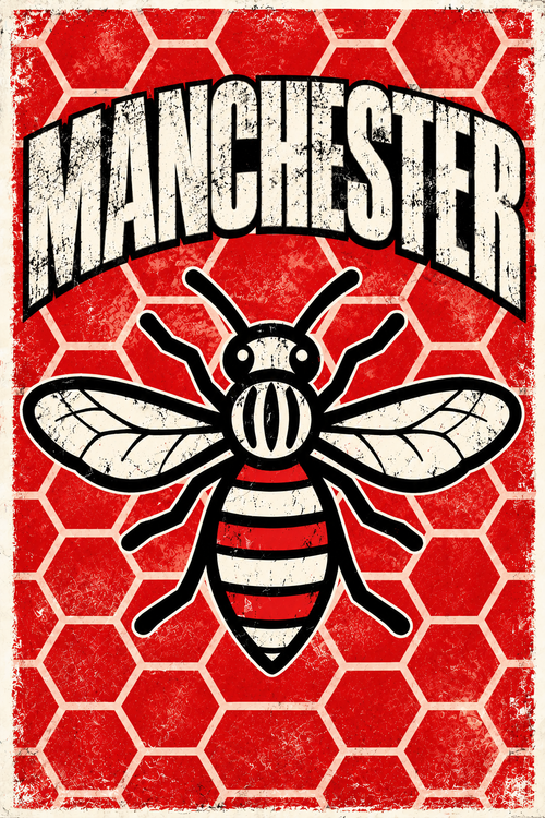 Manchester Bee (red / white / black)